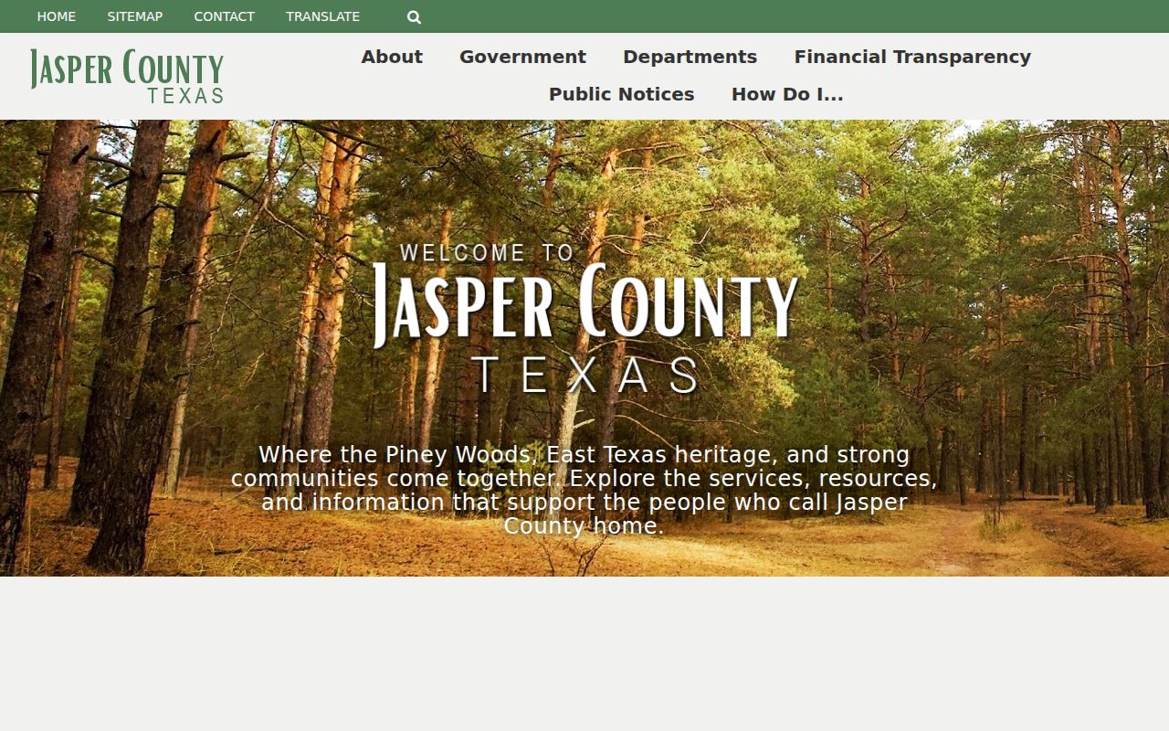 Jasper County government navigation for warrant record routing